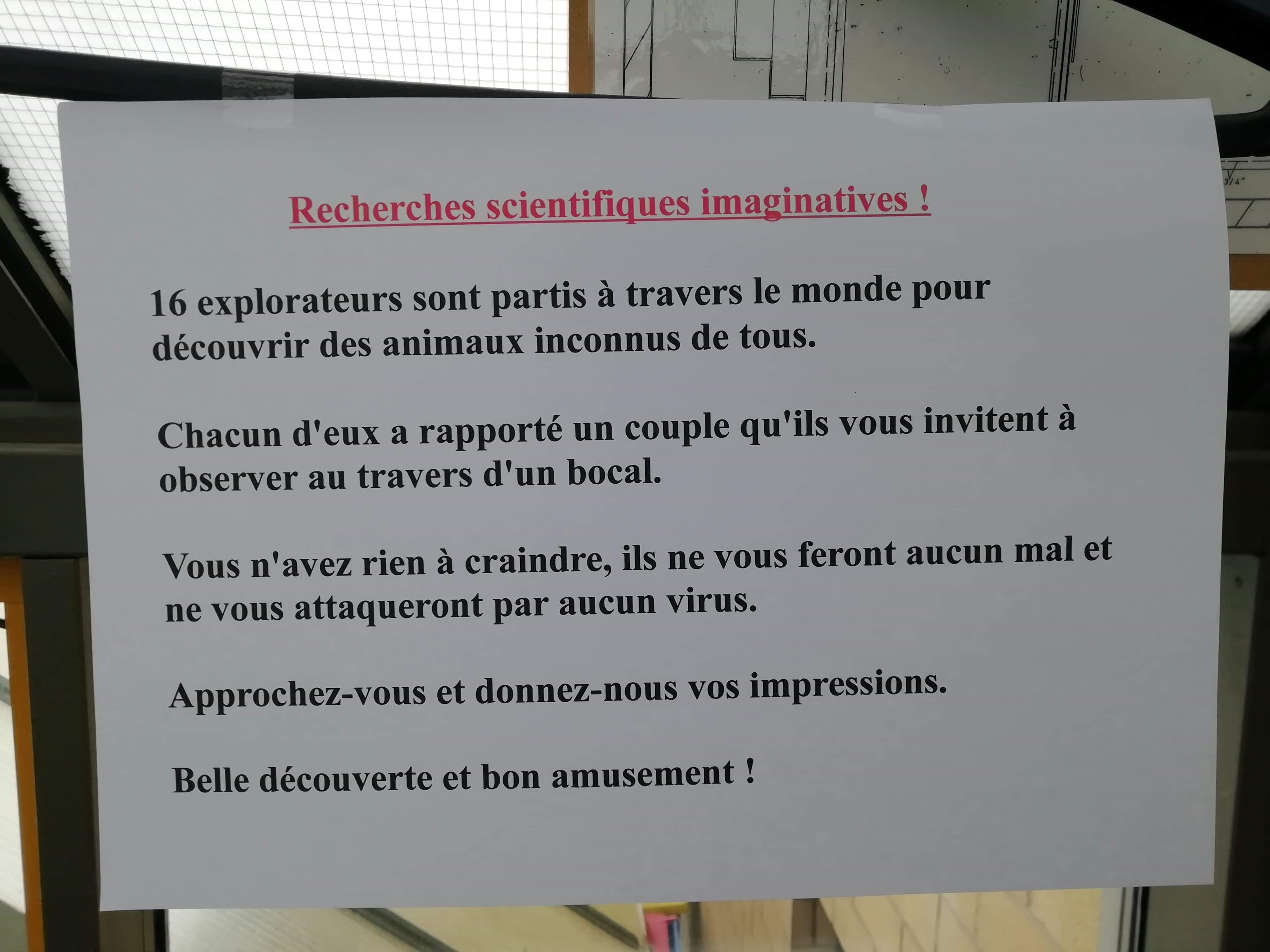 Recherches scientifiques imaginatives 1